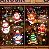Christmas Decoration Snowflake Stickers, Santa Claus, Christmas Tree, Penguin Static Cling Stickers