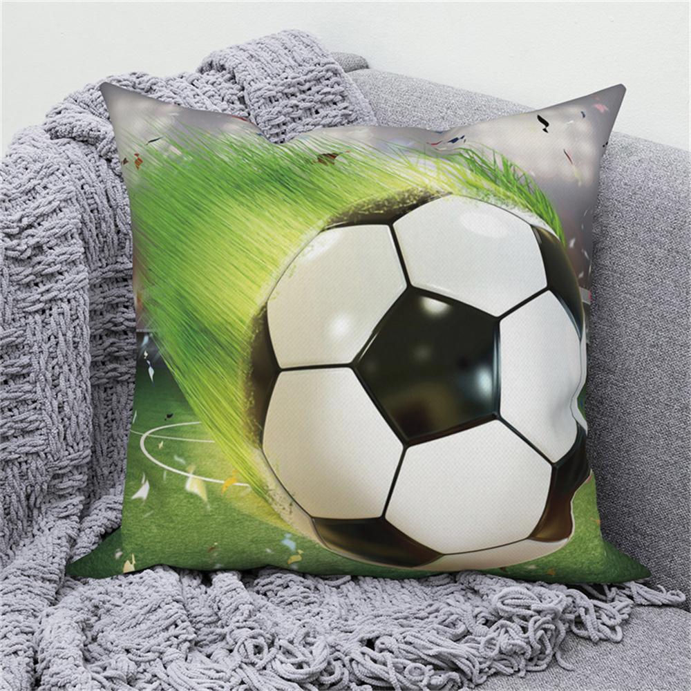 Fußball-Print Kissenbezug Heimdeko Kissenbezug Sofa Auto Überwurf