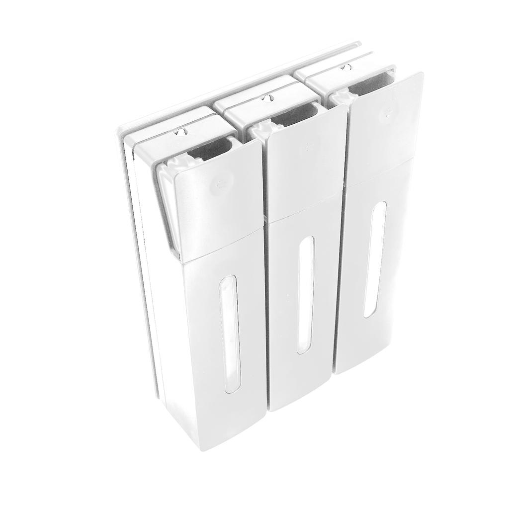 Druck Flüssigseifenspender 400ML 3 Kammern Wandmontage Badezimmer Dusche Haarwaschmittel Flüssigflasche