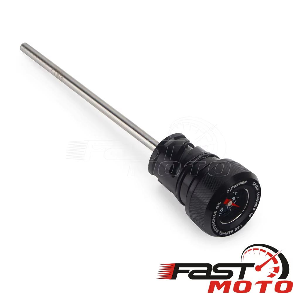 

Motorcycle Oil Temperature Dipstick Oil Plug Temp Gauge Cap for Harley Softail Breakout FXBRS FXBR Deluxe FLDE Fat Street Bob чёрный