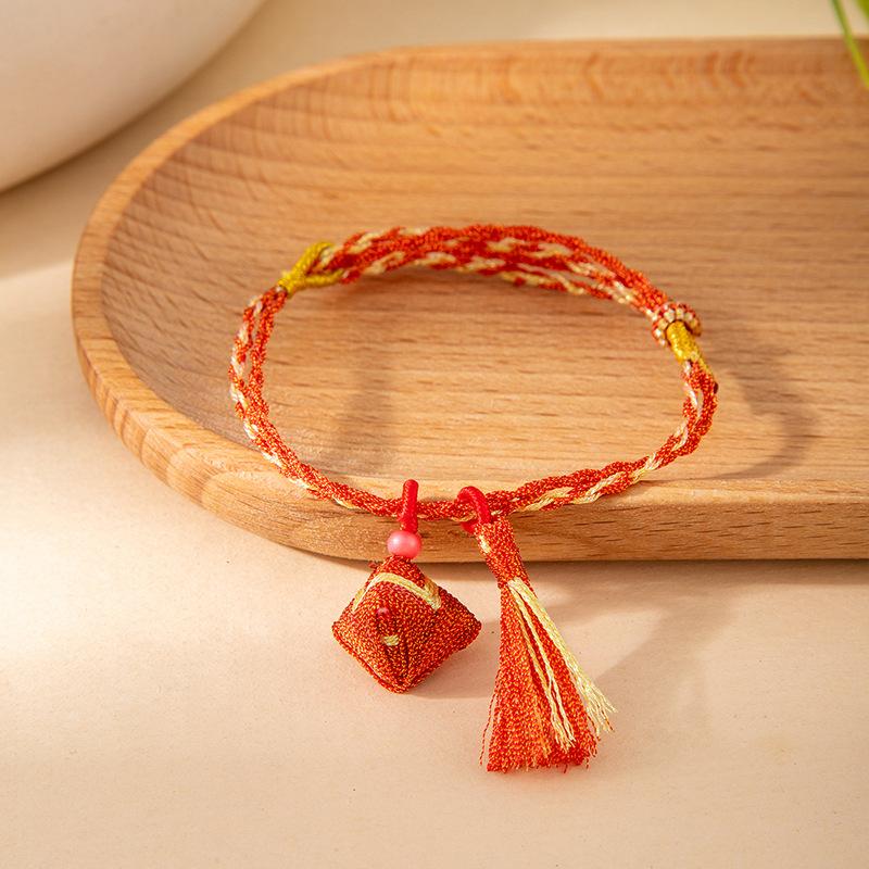 Handmade Woven Bracelet With Tassel Charm Adjustable Colorful Braided Bracelet For Women Festival Jewelry A10