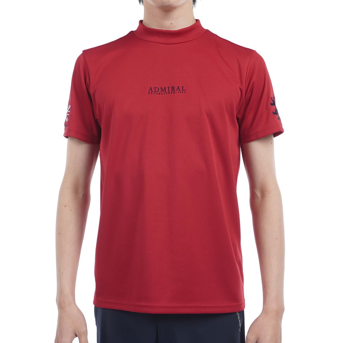 

Admiral Golf Classic Flag Mock Neck Shirt ADMA516 Men s Red