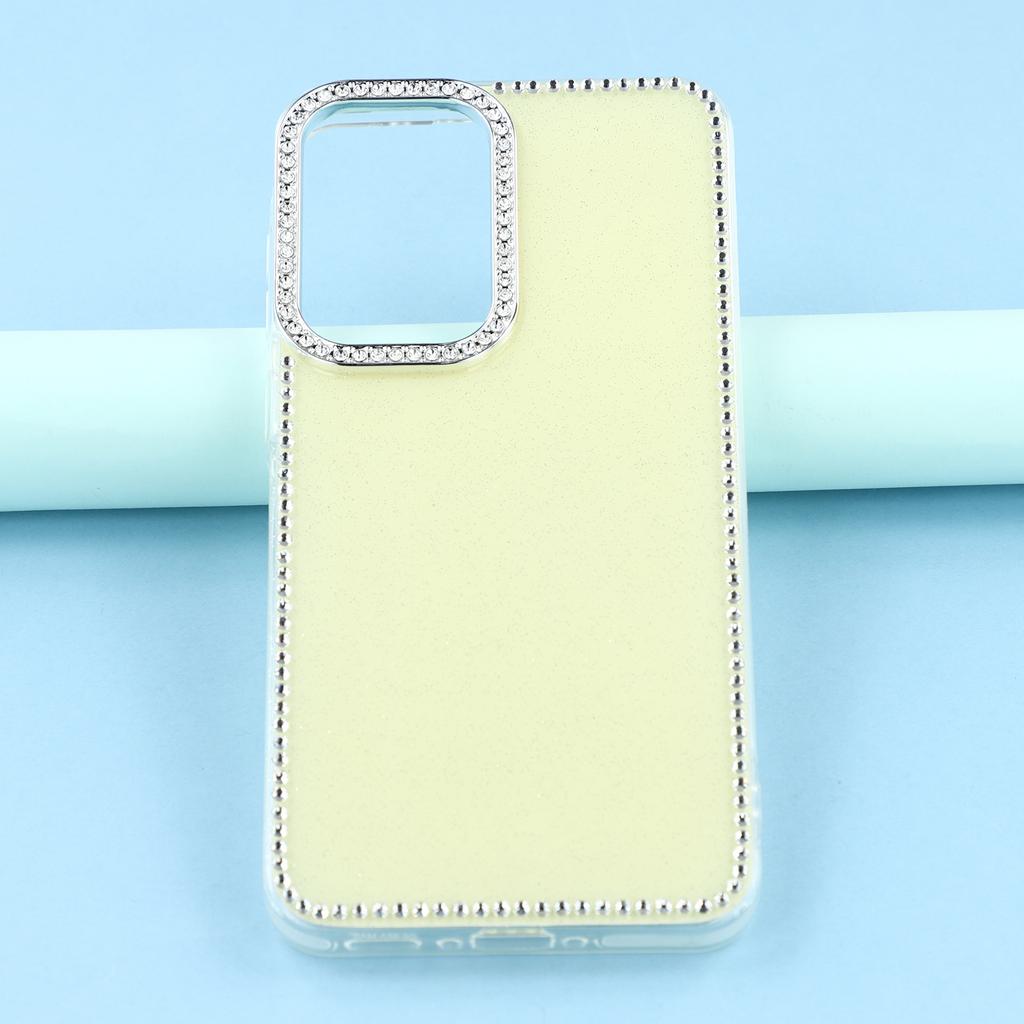 For Samsung Galaxy A26 5G Case Rhinestone Edge Glitter Back TPU+PC IMD Phone Cover