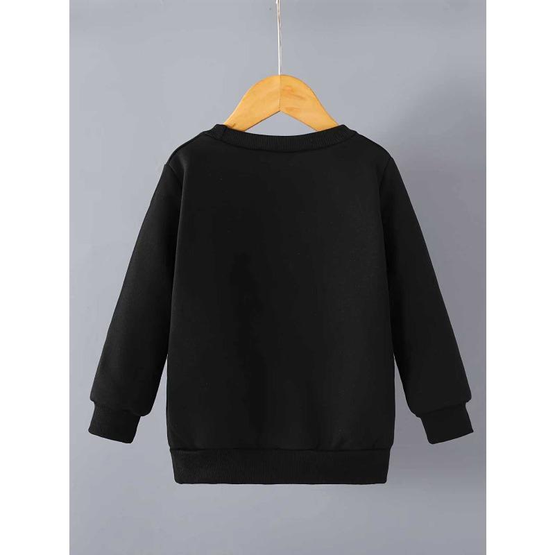 European sizes Kids' Stylish Round-Neck Pullover, Long-Sleeve Top, Featuring a Astronaut Print, Suitable for Casual Wear And Outdoor Activities