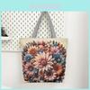 Ethnic Style Butterfly Embroidered Canvas Tote Bag With Spacious Capacity For Casual Travel And Daily Use