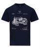 Tractor T-Shirt Patent Invention Blueprint Farmer T-Shirt