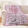 1Pc Motivational Quotes Printed Flannel Blanket Gift From Mom To Daughter, Nap Blanket, Christmas Gift For Daughter,
