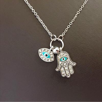 Fatima Palmiye Kolye Nazar Hamsa El Zincir Kolye Takı Kadınlar Için