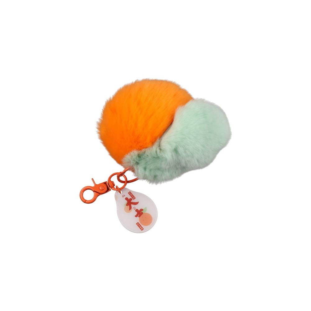 Plushies Orange Keychain Plush Orange Orange Plush Pendant Lucky Fluffy Tangerine Keychain  Women