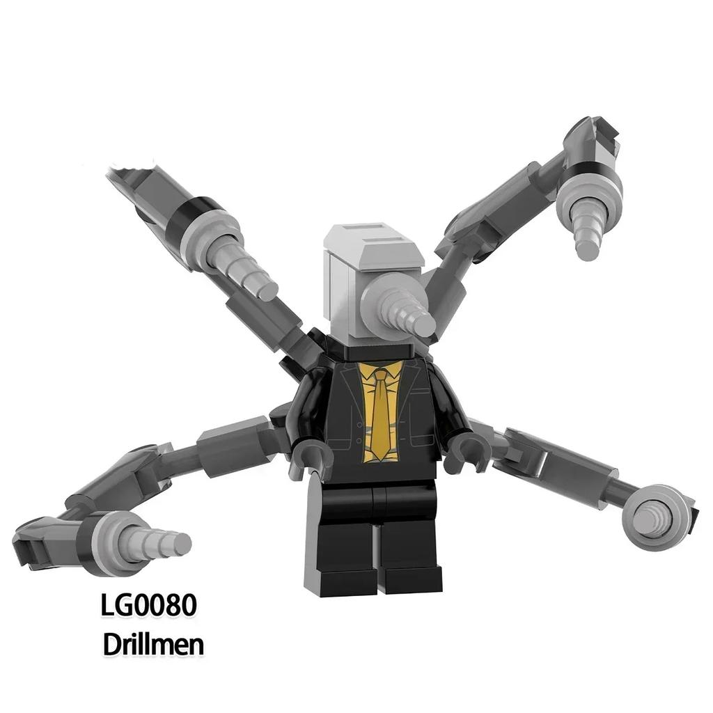 New Skibidi Toilet Man Anime Cartoon Bricks Dolls Figure Cameraman Speakerman TV Man Action Bricks Toy Figures Building Blocks