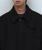 Musinsa Standard Wool Blend Oversized Muff Pocket Half Balmacaan Coat [Black]