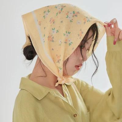 Dámský šátek z bavlněného hedvábí - všestranný korejský styl pro jaro, léto a podzim