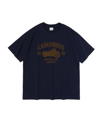CARGOBROS Cb 1985 Motorcycle Graphic Short Sleeve T-Shirt (Navy)