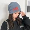New twist hat trendy pullover hat fashion embroidery warm scarf men's and women's neck cover