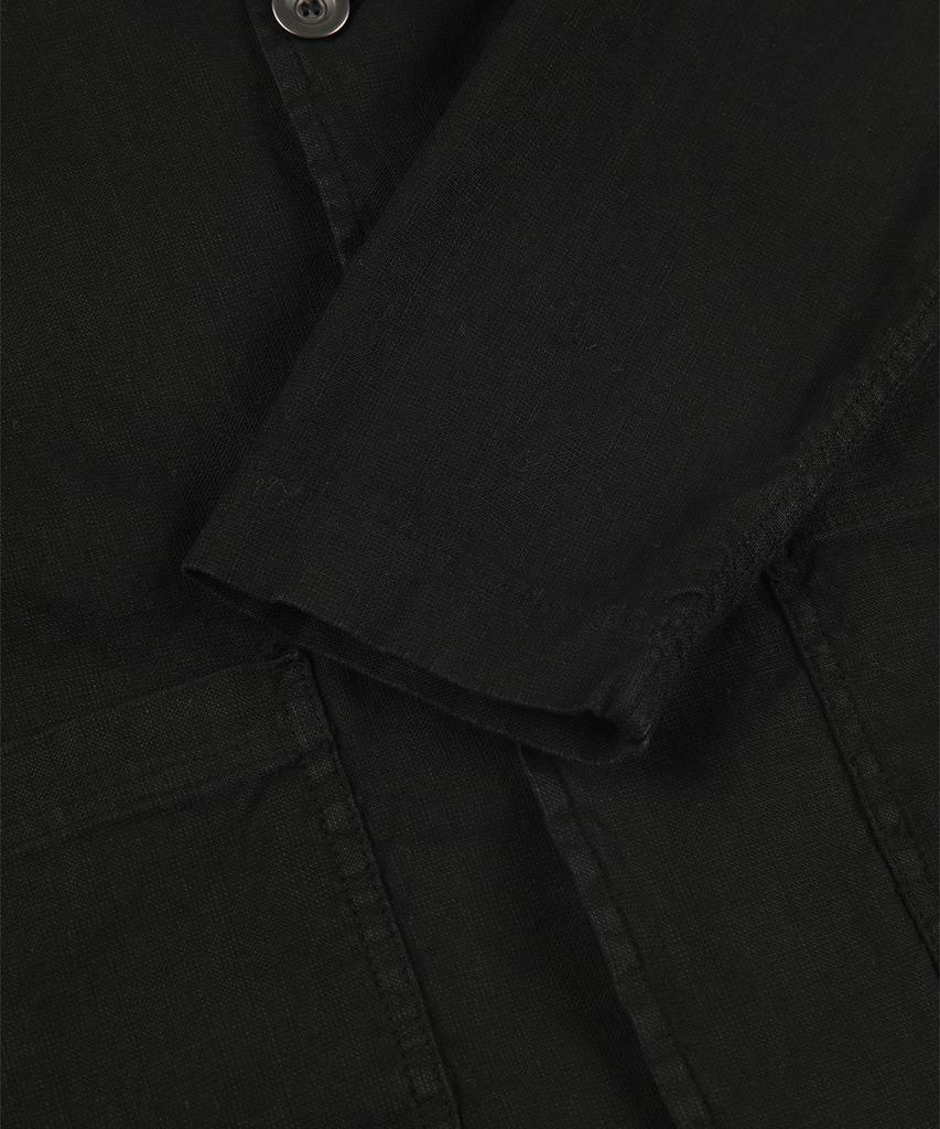 Panicale Black Cotton Linen Jacket