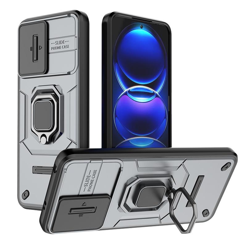 For Xiaomi Redmi Note 12 5G Case Shockproof Armor Car Holder Ring Phone Cover For Redmi Note12 5G Camera Lens Protection Fundas