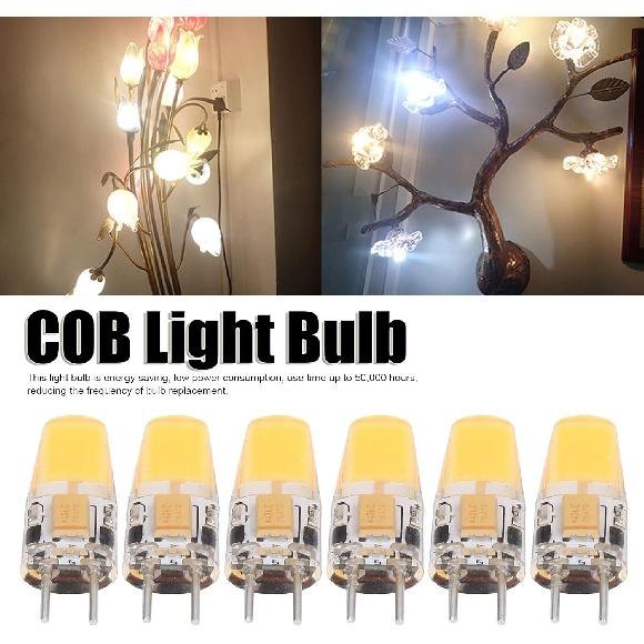 GY6.35 Led Bulb 5W, AC DC 12V Dimmable for Pendant Light,Desk Light,Landscape Lighting, 2700K Warm White, 6 Pack