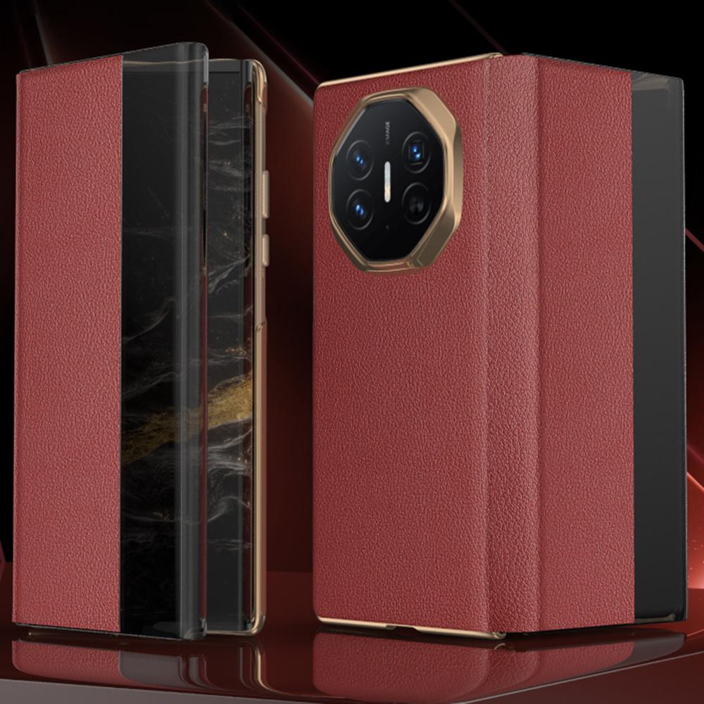 

Для Huawei Mate XT Ultimate Чохол Віконце для перегляду Шкіра PU+PC Чохол для телефону Red
