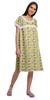 Moomaya Printed Short Sleeve Knee Length Nightdress Round Neck Sleepwear