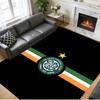 Rutschfester Kristall-Samt-Bodenläufer, Teppich im Celtic FC Design für Innenräume, Wohnzimmer, Schlafzimmer, Heimdekoration