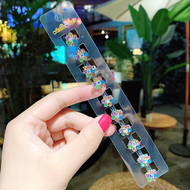 Princess Crown Baby Clip Hairstyle Children's Pearl Rhinestone Bean Buckle Hairpin Children's Girl Disc Hair Small Buckle Grab