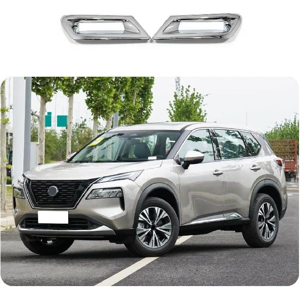 Car Accessories Fit for Nissan New Rogue 2021 2022 2023 2024 2025 2026 Rear Lower Fog Light Lamp Cover Trims (Chrome) 2PCS ABS Not Fit Rogue S