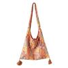 Creative Ethnic Style Canvas Shoulder Bag Multicolor Large Capacity Crossbody Bag Versatile Photo Props Tote Bag Shopping
