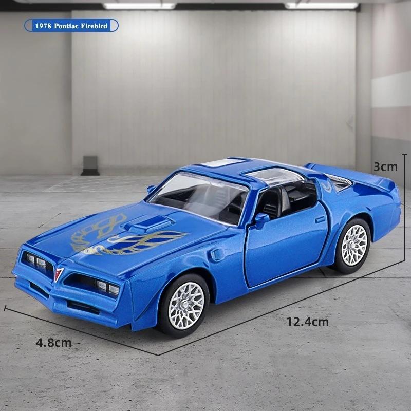 Simulation 1:36 Pontiac Firebird Leichtmetall-Sportwagen Modell Druckguss Metall Spielzeugfahrzeuge Kinderspielzeug Sammlung Miniaturauto
