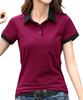 [three Joy] Office Casual, Plus Size, Stylish Golf Wear, Button-Down Shirt, Work Wear, Red, Size M