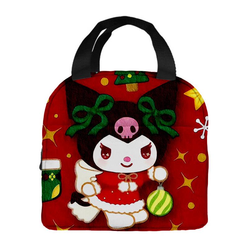Portable Lunch Box Bag Cartoon Thermal Insulation Bag Lunch Bag Christmas
