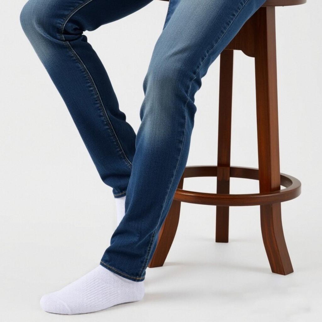 Men's Performance Cotton Thick Pad Sports  Socks Solid Color Sports Quarter Socks