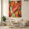 Retro Cocacola Wall Tapestry Tapestry Wallmounted Background Cloth Homestay Soft Decoration Tapestry Home Decor Background Wall Hanging Cloth
