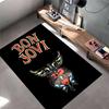 Bon Jovi Herz und Dolch Design Teppich Rutschfester Teppich geeignet für Wohnzimmer- und Schlafzimmer-Sofas.