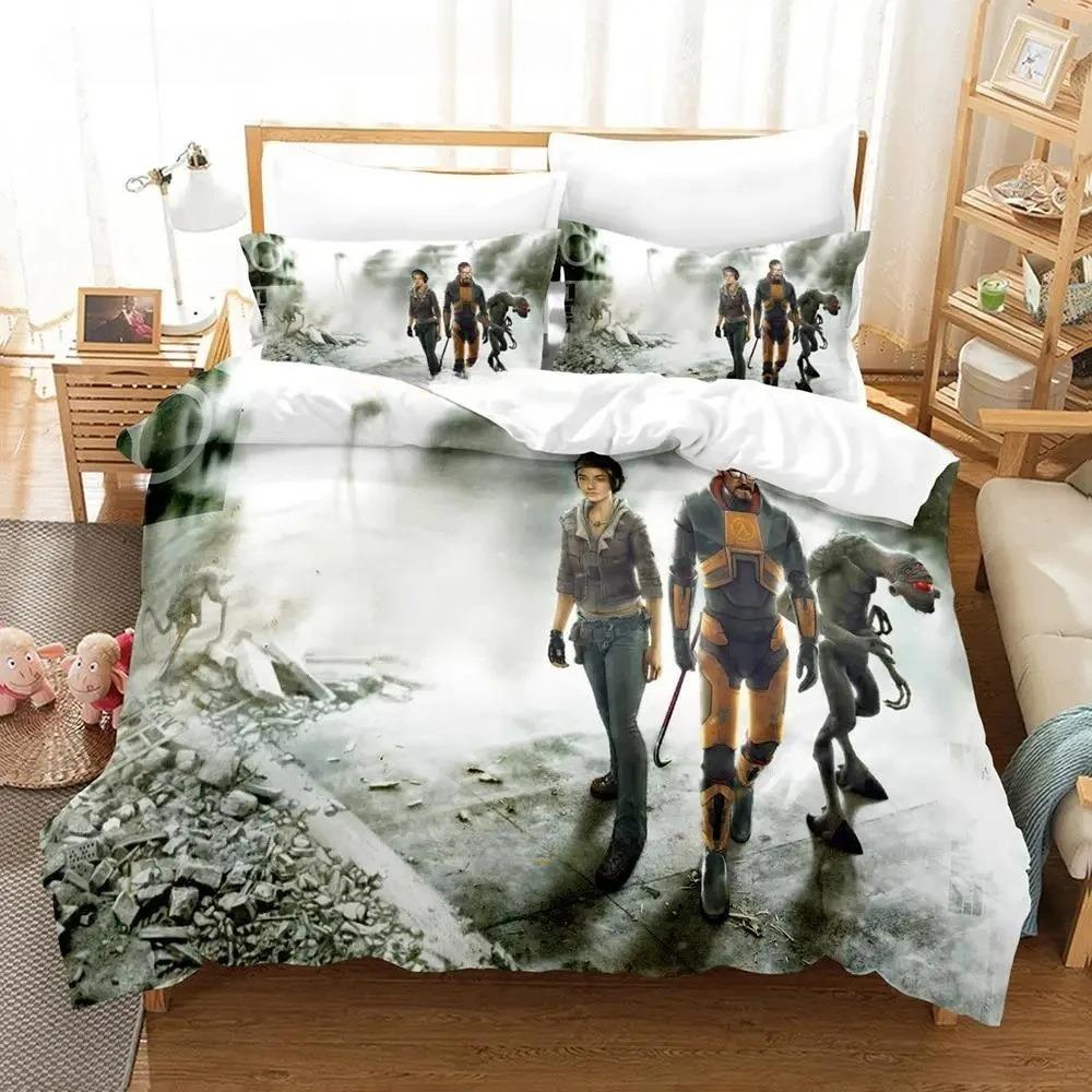 Game Half Life Bedding Set Single Twin Full Queen King Size Bed Set Adult Boys Bedroom Duvet cover Sets Anime