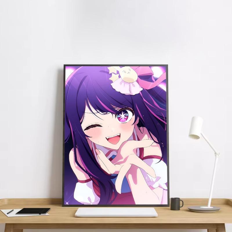 Anime O-Oshi No Ko Hoshino Ai Poster HD art muro adesivo impermeabile casa soggiorno bar decorazione