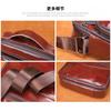 Fashionable Luxurious Men's Leather Single Shoulder Small Toe Bag With Layered Cowhide Men European American Retro Crossbody