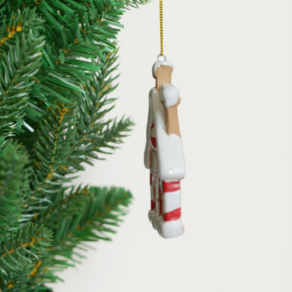 Pink Snowflakes Christmas Ornaments 2024 Home Interior Decoration Cute Resin House New Year's Decoration for Christmas Tree 2025