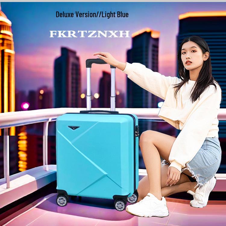 Valiză Mini Troler Stil Coreean 18" cu Roți Universale 20" și Lacăt cu Combinație.