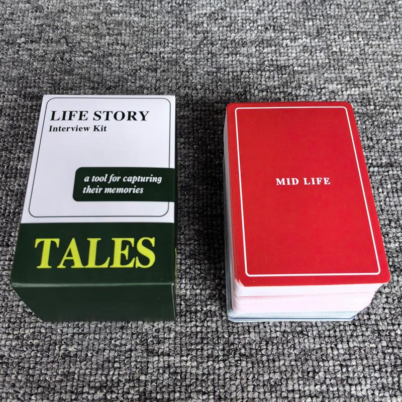 Englische Version Lebensgeschichte Interview-Kit 150 Lebensgeschichte Interviewkarten Familienparty Brettspiel