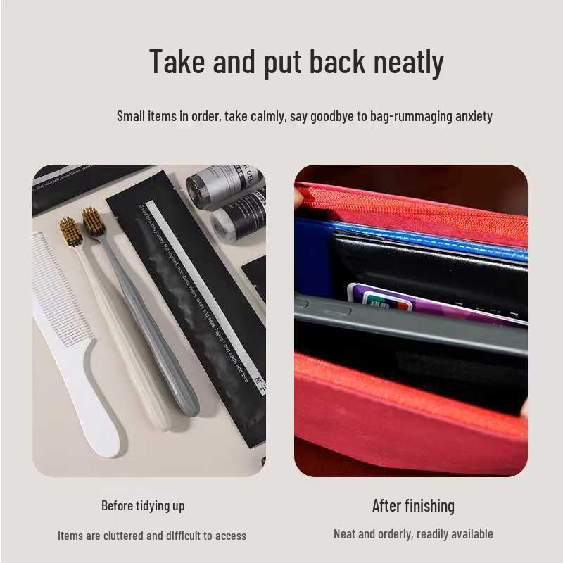 Stylish Multifunctional Red Envelope: Toiletry Bag, Storage Bag, Pencil Case