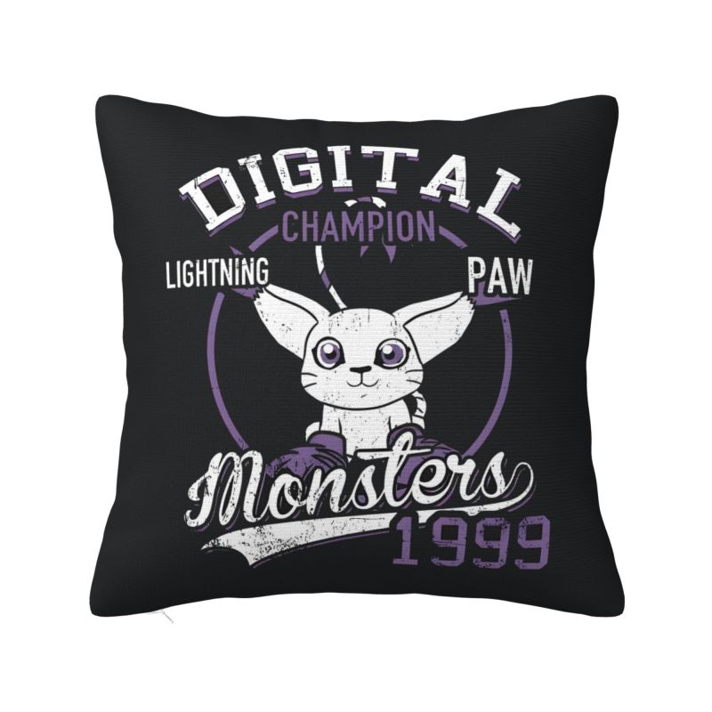 Custom Gatomon Modern Throw Pillow Cover Adventure Anime Chair Cushion