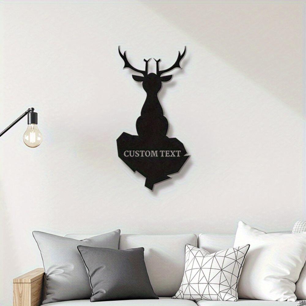Exquisite Personalized Antique Deer Head Metal Wall Decor All Weather Garden Art Charming Gift