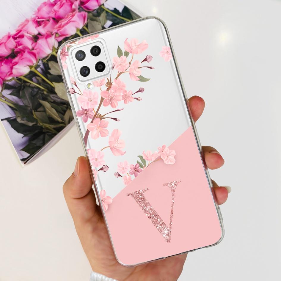 Hülle Für Samsung A22 5G Hülle SM-A226B Weiches Klares Silikon Niedliche Buchstaben Handyhülle Für Samsung Galaxy A22 4G A22S 5G Hüllen Bumper