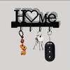 1pc Home Love Shape Key Chain Wall Mounted Entrance Organizer Rack with Hooks, No Drilling, Suitable for Living Room Home Decoration