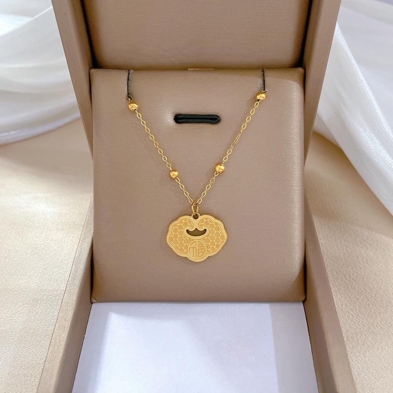 Real Gold Cold Necklace In The E-Commerce Good Goods Furnace, Women'S Collarbone Chain With Jewelry