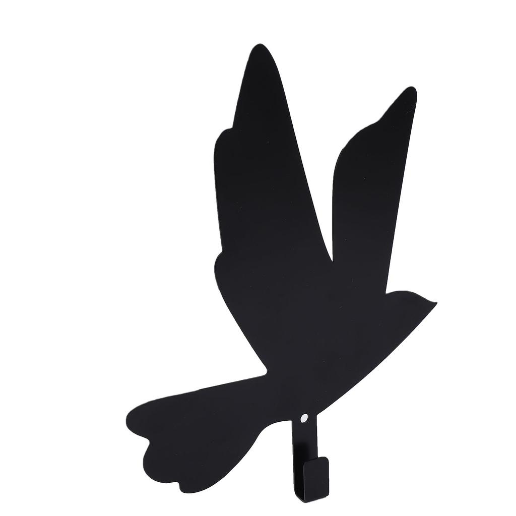 Flying Bird Wall Hook Iron Metal Modern Key Holder Hanger Coat Hook Wall Decor for Entryway Bags Hats Towels Black
