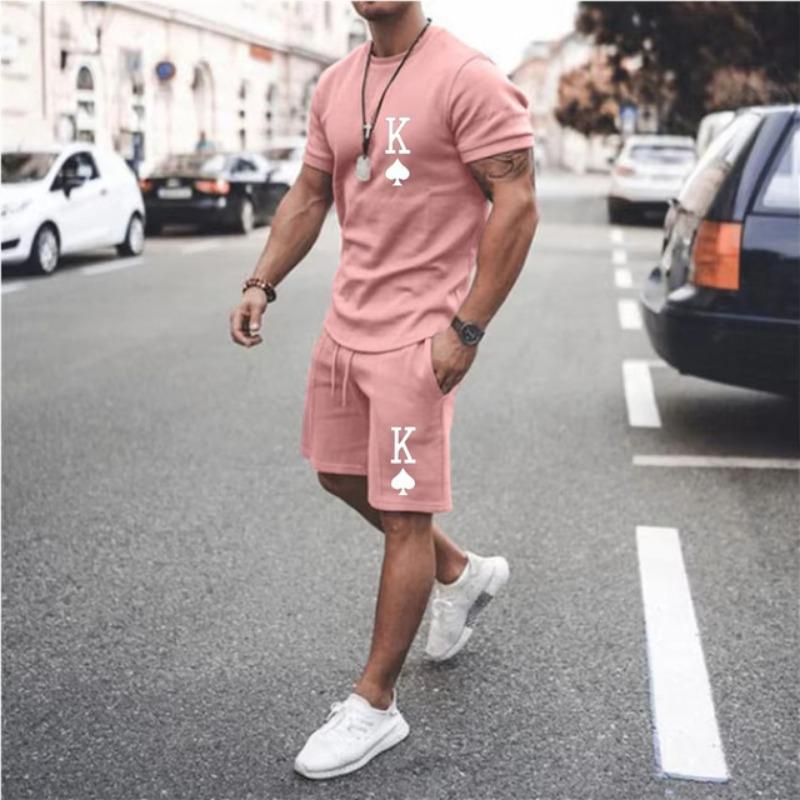 Summer Men's Clothing 3d Printed Man Casual Fashion Short Sleeve Set Man Fashion Printed Short Sleeve Shorts Two-Piece