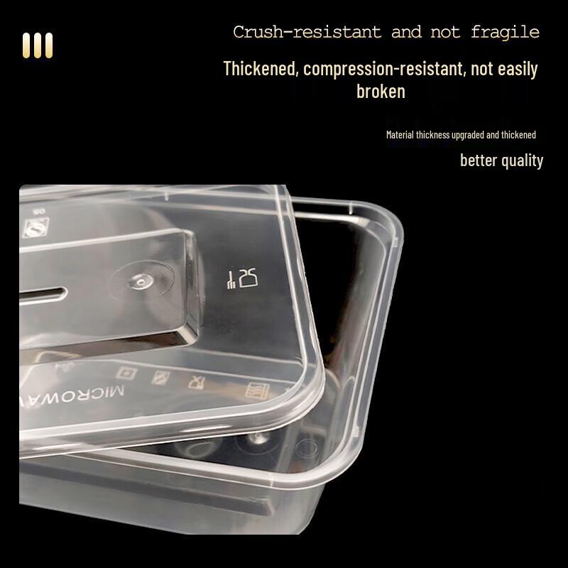1000ml Rectangular Disposable Microwaveable Food Container