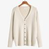 Large size new spring and autumn knitted sweater women's cardigan long-sleeved V-neck short sweater small shawl jacket top