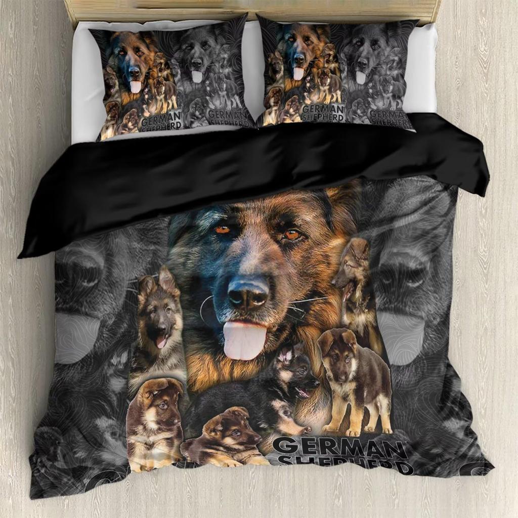 German Shepherd Printed Duvet Set Comfort Animal Digital Printed Four Seasons Bedding Set